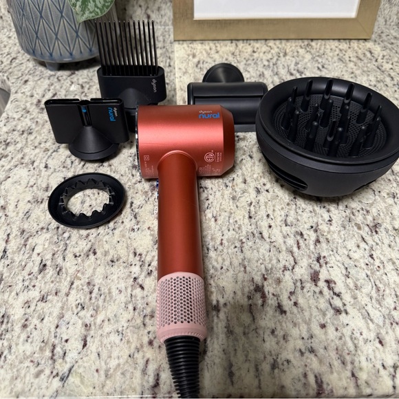 Dyson Hair Dryer Set in Metallic Red and Black - Picture 2 of 2